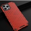 Kryt Honeycomb s TPU Bumperem pro iPhone 13 Pro Max červený
