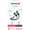 NABÍJECÍ AUDIO ADAPTÉR SWISSTEN TEXTILE USB-C (samec) / 2x USB-C (samice) 0,12 M ČERNÝ