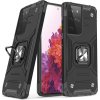 Odolný hybridní kryt Wozinsky Ring Armor + magnetický držák pro Samsung Galaxy S22 Ultra černý