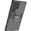 Puzdro Wozinsky Ring Armor pre Samsung Galaxy S23 Ultra, magnetický držiak a krúžok, čierne