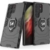 Puzdro Wozinsky Ring Armor pre Samsung Galaxy S23 Ultra, magnetický držiak a krúžok, čierne
