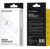 Nabíječka Wozinsky GaN 65W s 2xUSB-C USB porty a 65W CC kabelem - bílá