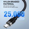 Kabel Wozinsky WNBCC1 USB-C / USB-C PD 65W 1 m - černý