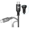 Wozinsky kabel USB - USB typu C 2,4A 2m černý (WUC-C2B)
