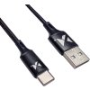 Wozinsky kabel USB - USB typu C 2,4A 2m černý (WUC-C2B)