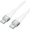 Kabel Wozinsky WSTCC1 USB-C / USB-C PD 65W dlouhý 1 m - bílý
