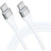 Kabel Wozinsky WSTCC1 USB-C / USB-C PD 65W dlouhý 1 m - bílý