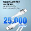 Wozinsky WSTCC1 USB-C / USB-C PD 65W kábel 1 m dlhý - biely