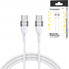 Kabel Wozinsky WSTCC1 USB-C / USB-C PD 65W dlouhý 1 m - bílý
