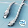 Wozinsky WSTCC2 USB-C / USB-C PD 65W kábel 2 m - biely