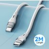 Wozinsky WSTCC2 USB-C / USB-C PD 65W kábel 2 m - biely