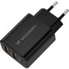 Wozinsky CWCUCB 30W USB-C / 2 x USB-A nástěnná nabíječka - černá