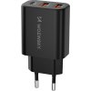 Wozinsky CWCUCB 30W USB-C / 2 x USB-A nástenná nabíjačka - čierna