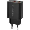 Wozinsky CWCUCB 30W USB-C / 2 x USB-A nástěnná nabíječka - černá