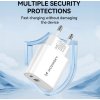 Wozinsky WGWCW USB-A USB-C 20W nabíjačka do siete - biela