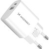 Wozinsky WGWCW USB-A USB-C 20W nabíječka do zásuvky - bílá