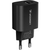 Wozinsky WGWCB USB-A USB-C 20W nástenná nabíjačka - čierna