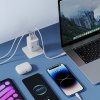 Wozinsky CGWCW 65W USB-A / 2 x USB-C GaN nabíjačka do siete - biela