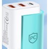 Nabíjačka Wozinsky CWCUCW 30W USB-C / 2 x USB-A do siete - biela