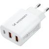 Wozinsky CWCUCW 30W USB-C / 2 x USB-A nabíječka do zásuvky - bílá