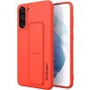 Silikonový kryt Wozinsky Kickstand pro Samsung Galaxy S21 + 5G červený