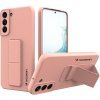 Silikonový kryt Wozinsky Kickstand pro Samsung Galaxy S22+ růžový