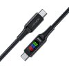 USB-C to USB-C cable Acefast C7-03 1.2m, with display (black)