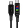 Acefast C7-03 USB-C USB-C 100W 1.2m cable with display - black