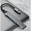 Dudao HUB 4v1 USB-C - 4x USB-A (3x USB2.0 / USB3.0) 6,3 cm čierny (A16T)