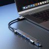 Dudao HUB 4v1 USB-C - 4x USB-A (3x USB2.0 / USB3.0) 6,3cm černý (A16T)