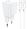 Nabíjačka do siete Acefast A73 Mini PD 20W GaN + kábel USB-C - biela
