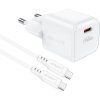 Nabíječka Acefast A77 Mini PD 30W GaN + USB-C kabel - bílá