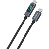 Kabel Dudao L7C USB-C - USB-C 100W s LED displejem 1m - černý