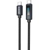 Kabel Dudao L7C USB-C - USB-C 100W s LED displejem 1m - černý