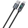 Kabel Dudao L7T USB-A - USB-C 66W s LED displejem 1m - černý