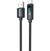 Kabel Dudao L7T USB-A - USB-C 66W s LED displejem 1m - černý