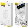 Dudao A4EU USB-A 2.1A nabíjačka do siete - biela + kábel USB-A - USB-C
