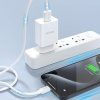 Dudao A4EU USB-A 2.1A nabíječka do zásuvky - bílá + kabel USB-A - USB-C