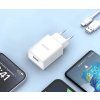 Dudao A4EU USB-A 2.1A nabíječka do zásuvky - bílá + kabel USB-A - USB-C