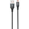 Dudao 3A 30W L3SL USB-A - Lightning kabel opletený 1,2 m - černý