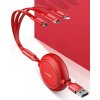 Baseus Golden Loop 3in1 Extendable Cable USB - micro USB / Lightning / USB-C 3.5A 35cm - 120cm black (CAMLT-JH01)