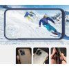 Průhledný gelový kryt 3v1 pro iPhone 11 Pro Max s modrým rámečkem