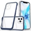 Průhledný gelový kryt 3v1 pro iPhone 11 Pro Max s modrým rámečkem