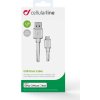 USB dátový kábel CellularLine s konektorom Lightning, MFI, biely