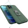 Silikonový kryt Ring Case s úchopem pro prsty a stojánkem pro iPhone 13 Pro světle modrý