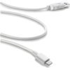 USB dátový kábel CellularLine s konektorom Lightning, MFI, biely
