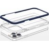 Průhledný gelový kryt 3v1 pro iPhone 13 Pro s modrým rámečkem