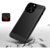 Karbonový kryt Flexibilní TPU kryt pro iPhone 13 Pro černý