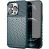Pouzdro Thunder Case Flexible Tough Rugby Cover TPU pro iPhone 13 Pro zelené