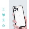 Priehľadný 3v1 kryt pre iPhone 13 Pro Max, gélový kryt s rámom, čierny